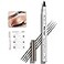 MoonKong Eyebrow Pen 4 Point Eyebrow Pencil Waterproof Eye Brown Makeup Eyebrow Kits with 3 Eyebrow Stencil 1 Brow Razor 4 Black