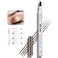 MoonKong Eyebrow Pen 4 Point Eyebrow Pencil Waterproof Eye Brown Makeup Eyebrow Kits with 3 Eyebrow Stencil 1 Brow Razor 4 Black