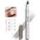 MoonKong Eyebrow Pen 4 Point Eyebrow Pencil Waterproof Eye Brown Makeup Eyebrow Kits with 3 Eyebrow Stencil 1 Brow Razor 4 Black