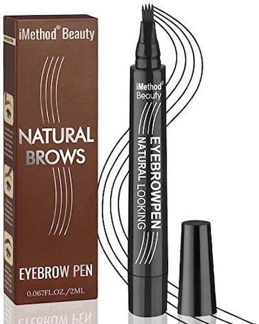 iMethod Eyebrow Pen Upgrade Eyebrow TattooPen Eyebrow Makeup Long Lasting Waterproof and Smudgeproof Black