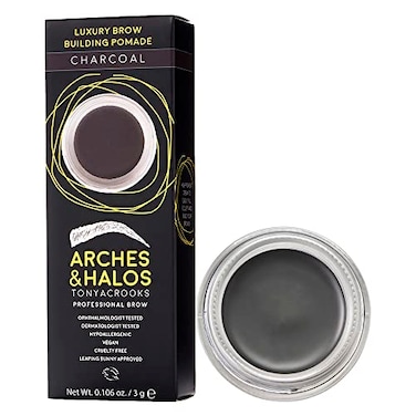 Arches & Arches and Halos Luxury Brow Building Pomade Vegan Eyebrow Pomade Creamy Long Wearing Color for Clean Defined Brows Charcoal 01 oz