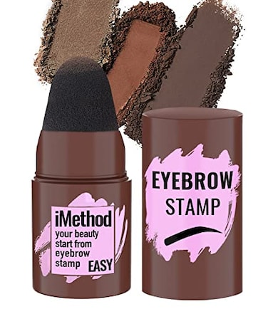 iMethod Eyebrow Stamp for Eyebrow Stencil Kit Brow Stamp Refill Eyebrow Powder Dark Brown