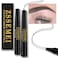 ZSSEMEI Waterproof Eyebrow Pen for Women Microblading Tattoo Eye Brow Pencil Long Lasting All Day Creates Natural Looking Jet Black 2 PCS
