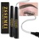 ZSSEMEI Waterproof Eyebrow Pen for Women Microblading Tattoo Eye Brow Pencil Long Lasting All Day Creates Natural Looking Jet Black 2 PCS