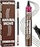 iMethod Eyebrow Pen Eyebrow Pencil Magical Upgraded Eye Brow Pencils for Women with 4 Fork Tip Spoolie Brush for HairLike Natural Brows Last AllDay Microblading Eyebrow Pen Black Brown