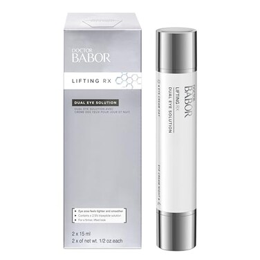 BABOR DOCTOR Lifting Rx Dual Eye Solution Morning Night Eye Cream Day Boost Complex Smooths Firms Night Recharge Complex Reduces Dark Circles UnderEye Bags Target Crows Feet Wrinkles