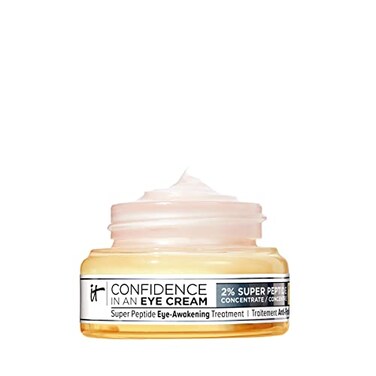 IT Cosmetics Confidence in an Eye Cream Anti Aging Peptide Eye Cream for Dark Circles Wrinkles Lightweight 48HR Hydration 2 Super Peptide Concentrate Smooth Brighten Undereye 05 fl oz