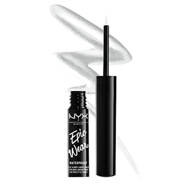 NYX PROFESSIONAL MAKEUP Epic Wear Metallic Liquid Liner LongLasting Waterproof Eyeliner Silver Metal