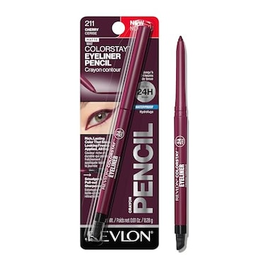 REVLON ColorStay Pencil Waterproof Eyeliner SmudgeProof Eye Makeup with BuiltIn Sharpener LongLasting Matte Finish 211 Cherry 001 oz