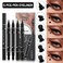 XINGXYUEL 5PCS Liquid Winged Eyeliner Stamp Pen Set Doubleheaded Black Eye Liner Pencil Longlasting Waterproof Stamp Eyeliner Set for Eye Makeup Star Heart Flower Butterfly Triangle
