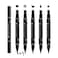 XINGXYUEL 5PCS Liquid Winged Eyeliner Stamp Pen Set Doubleheaded Black Eye Liner Pencil Longlasting Waterproof Stamp Eyeliner Set for Eye Makeup Star Heart Flower Butterfly Triangle
