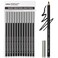 Erinde 12PCS Black Eyeliner Pencil Set Soft Black Eye Liner Eyebrow pencil Waterproof Natural Matte Hypoallergenic Eyeliners Makeup Pencils Easy to Color Long Lasting Halloween Makeup for Women
