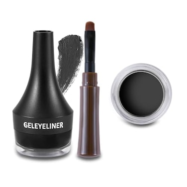 Boobeen Waterproof Gel Eyeliner Smudgeproof Eye Liner Gel Makeup Set High Pigment Easy to Apply Longlasting For All Day
