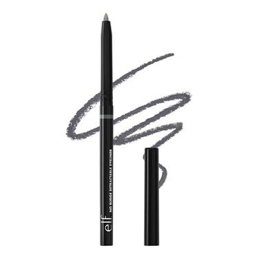 e.l.f. elf No Budge Retractable Eyeliner Creamy UltraPigmented Waterproof Creates Bold Defined Lines Vegan CrueltyFree Grey