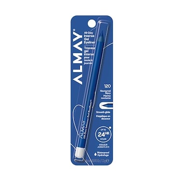 Almay AllDay Intense Gel Eyeliner Bold Longwear Eye Makeup Hypoallergenic 120 Nocturnal Navy 0045 oz