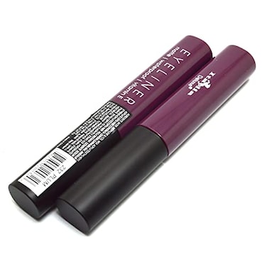 Italia-Deluxe ItaliaDeluxe Makeup 2pcs of Classic Liquid Eyeliner 232 Matte Plum Eye Liner Vitamin E ZipBag