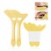 Deacocal Eyeliner Stencils 4Pcs Reusable Silicone Eyeliner Aid Mascara Shield Eyeliner Eyelash Eyeshadow Lipstick Applicator Guide Tool Multifunctional Eye Makeup Tool Easy to Use Yellow
