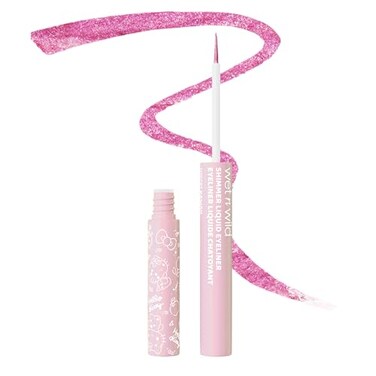 wet n wild Hello Kitty Shimmer Liquid Eyeliner Richly Pigmented Iridescent Pearl Particles Smooth Easy Brush Application CrueltyFree Vegan Kawaii