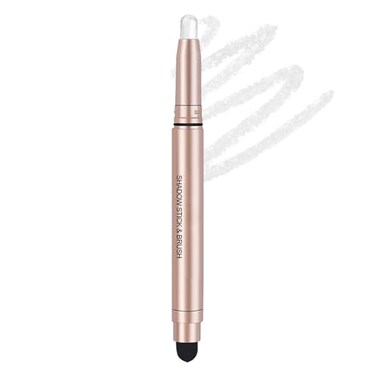 DekRion Eyeshadow Stick ShimmerCream Eye Shadow Pencil Eye Shadow Sticks LongLasting Waterproof GlitterEyeshadows Stick with Soft Brush for Eyeshadows Makeup01Silverywhite