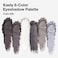 evpct 6 Colors Smokey Grey Eyeshadow Palette Black Smoky Gray White Silver Taupe Glitter Sparkle Shimmer Matte High Pigment Mini Travel Eye shadow Palette Makeup for older Women Long Lasting