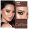 evpct Dark Brown Matte Eyeshadow Singles Coffee Mocha Cocoa Chocolate Brown Cream Single Matte Eye Shadow Palette Makeup for Older Women High Pigment Waterproof Monochrome Mini Eyeshadow Palette