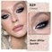 evpct Pear White Shimmer Single Eye shadow Palette Makeup for Older Women Glitter Sparkly Pearl Shimmer Cream Eyeshadow Palette Brightener Make up High Pigment Waterproof Monochrome Mini Eyeshadow