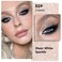 evpct Pear White Shimmer Single Eye shadow Palette Makeup for Older Women Glitter Sparkly Pearl Shimmer Cream Eyeshadow Palette Brightener Make up High Pigment Waterproof Monochrome Mini Eyeshadow