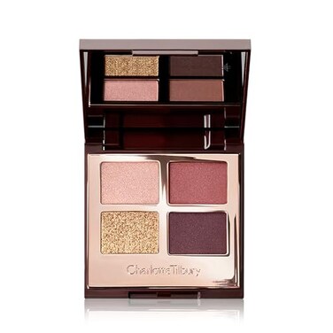 Charlotte Tilbury Luxury Palette Eyeshadow Shimmer Metallic Satin Matte Eyeshadow Quad with a Rich Powder Formula Includes 4 Complementary Shades The Vintage Vamp