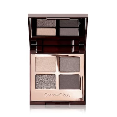 Charlotte Tilbury Luxury Palette Eyeshadow Shimmer Metallic Satin Matte Eyeshadow Quad with a Rich Powder Formula Includes 4 Complementary Shades The Rock Chick