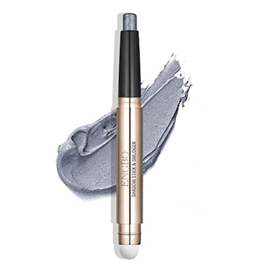 Wismee Eye shadow Stick Makeup Eye Brightener Stick Cream Eye Shadow Pencil Shimmer Eyeshadow Stick for Eye Makeup Cosmetics Christmas Birthday Gift for Women Silver Gray Shimmer