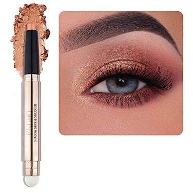 Enfuntins Cream Eyeshadow Stick LongLasting CreaseProof Eyeshadow with Builtin Smudger Eye Shadow 4 Taupe Shimmer