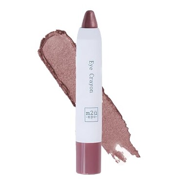 M2U NYC Ultra Creamy Eye Shadow Stick Burgundy Shimmer Cream Eyeshadow Pencil Crayon Moisturizing Eye Brightener Stick Highlighter Smudge Proof Buildable Lightweight Formula