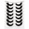Pooplunch False Eyelashes Cat Eye Look 18MM Dramatic Volume Thick Wispy Long Faux Mink Lashes Fake Eyelash Strips 7 Pairs Pack
