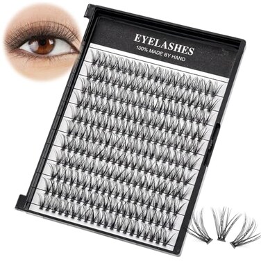 Vayator VAYATOR Cluster Lashes 10D20D40D50D Eyelash Clusters Mixed Tray Wispy Lash Clusters Extensions D Cluster Eyelash Extensions Individual Lashes DIY Lash Extension 20D17mm