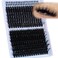 CORUSCATE Spikes Lash Clusters with Bottom Lashes 160D260D Cluster Eyelash Extensions 3D Volume Individual Lashes Wispy 1222mm Long Cluster Lashes Spiky Mega Dramatic Full Look Strip Lash Extension