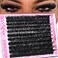 FOINEMYED Lash Clusters 330Pcs Cluster 200D Mega Volume Eyelash Extensions 1222MM Individual Lashes D Curly Thick Lash Extensions DIY at Home by