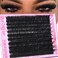 FOINEMYED Lash Clusters 330Pcs Cluster 200D Mega Volume Eyelash Extensions 1222MM Individual Lashes D Curly Thick Lash Extensions DIY at Home by