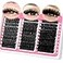 MOONKALI Lash Clusters 60D 80D 100D Mix Individual Lashes Clusters Luxury Versatile 3D Full Eyelash Clusters 1218MM Thick Volume Cluster Eyelash Extensions Waterproof D Curly DIY Fake Mink Eyelashes E