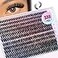 Pleell Lash Clusters 330Pcs Cluster Eyelash Extensions 40D Individual Lashes Fluffier D Curve Lash Clusters Extension DIY Wispy Volume False Eyelashes Clusters