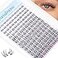 TNFVLONEINS Wispy Lash Clusters Natural Eyelash Clusters Clear Band Cluster Eyelash Extensions CCCurly Individual Lashes Clusters 816MM Lash Extension DIY Cluster Eyelashes Pack by