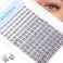 TNFVLONEINS Wispy Lash Clusters Natural Eyelash Clusters Clear Band Cluster Eyelash Extensions CCCurly Individual Lashes Clusters 816MM Lash Extension DIY Cluster Eyelashes Pack by