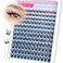 PVDKIW Wispy Lash Clusters Natural Lashes Clusters C Curl Eyelash Clusters Pestaas Postizas Naturales Anime Cluster Eyelash Extensions 1016mm DIY False Eyelashes 144Pcs Individual Lashes