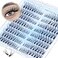 PHKERATA Wispy Lash Clusters Natural Eyelash Clusters 715 mm C Curvature Eyelash Clusters Lashes 144 pcs Wispy Cat Eye Individual Lashes Clusters DIY Eyelash Extensions