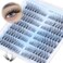 PHKERATA Wispy Lash Clusters Natural Eyelash Clusters 715 mm C Curvature Eyelash Clusters Lashes 144 pcs Wispy Cat Eye Individual Lashes Clusters DIY Eyelash Extensions