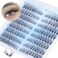 PHKERATA Wispy Lash Clusters Natural Eyelash Clusters 715 mm C Curvature Eyelash Clusters Lashes 144 pcs Wispy Cat Eye Individual Lashes Clusters DIY Eyelash Extensions