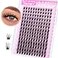Yawamica Natural Lash Clusters DIY Cluster Eyelash Extensions 1016mm Wispy Eyelash Clusters C Curly Individual Lashes 168 pcs Soft Cluster Lashes with Thin Lash Band DIY Lash for Self Application