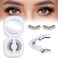 QUEWEL Magnetic Eyelashes Reusable No Glue Needed Magnetic Eyelashes Kit with Applicator Lash Clusters Kit without Eyeliner So Soft and Easy to Wear and Remove GRC01