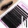 SOFENIDA Lash Clusters Kit 100D Thick Cluster Lashes 1018mm Volume Eyelash Clusters D Curvature Cluster Eyelash Extensions 3D Wispy Lash Clusters DIY Lash Extension Kit100D1018MIX Thick Kit