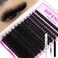 SOFENIDA Lash Clusters Kit 100D Thick Cluster Lashes 1018mm Volume Eyelash Clusters D Curvature Cluster Eyelash Extensions 3D Wispy Lash Clusters DIY Lash Extension Kit100D1018MIX Thick Kit