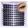EYDEVRO Wispy Lash Clusters Fairy Eyelash Clusters Natural Cluster Lashes with Spikes LC Curl Fox Eye Cat Eye Lashes Manga Lashes 120Pcs Reusable Premapped Cluster Eyelash Extensions Individual Lashes